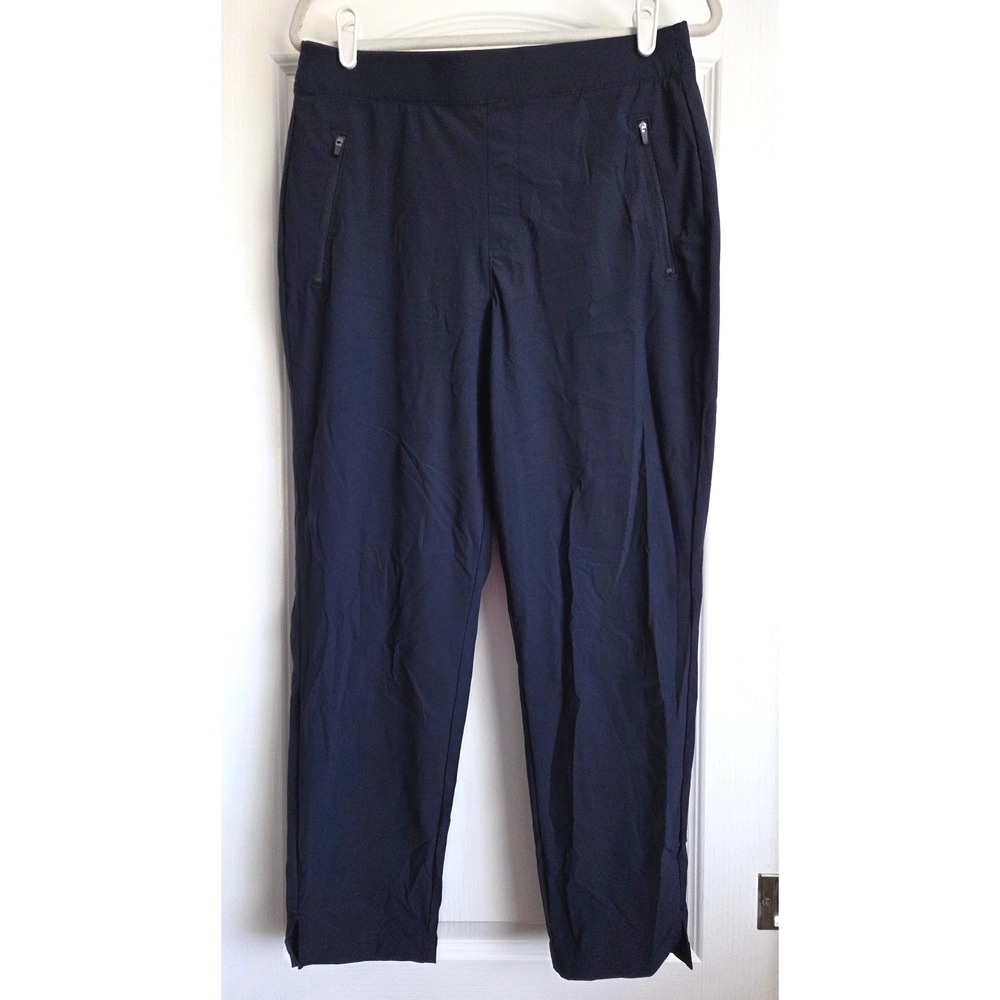Tommy Bahama Everyday Active Navy Blue Stretch Zipper Pocket Pants Womens Large